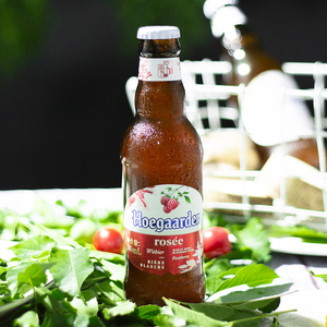 1瓶装hoegaaren福佳玫瑰红啤酒白啤玫瑰味/进口玫瑰红精酿果味