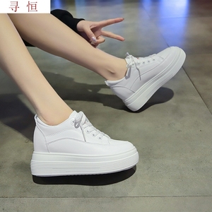森系板鞋女ins潮小个子超火显高显腿长街拍学生党平底蛋糕小子鞋