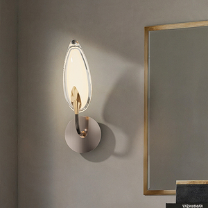 松伟【风中百合】轻奢客厅背景墙壁灯设计师别墅高圆圆卧室床头灯