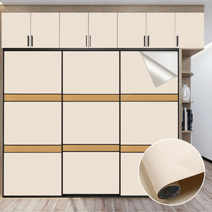 推拉衣柜门贴纸翻新自粘旧柜子橱柜移门改色壁纸家具改造贴膜加厚