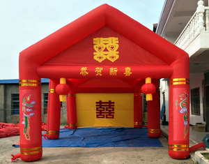 定制红白喜事充气拱门帐篷喜棚 婚庆酒席帐篷房 舞台棚蓬气模拱门