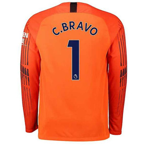 曼城18-19守门员门将服1号布拉沃31号埃德森主场长袖球衣套装印号