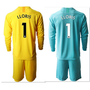 新款英超热刺20-21主场守门员长袖足球服1号洛里斯球衣门将服印号