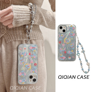 手机壳适用苹果14/13promax硬壳12手提链条挂绳11少女心可爱卡通动漫