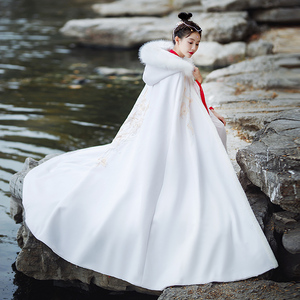 披风斗篷套装联名兰若庭绝版唐制古装唐朝汉服超仙女薄款春夏阳光下