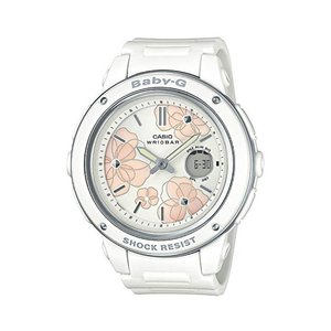 日本直购casio卡西欧baby-g 手表花卉系列bga-150fl-7ajf女士白色
