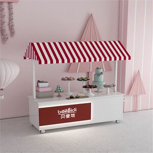 瑞鑫苑淘宝商场促销台展示架移动摊位车超市铁艺售货车户外花车摆摊