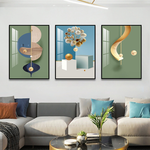 客厅三联画高档创意