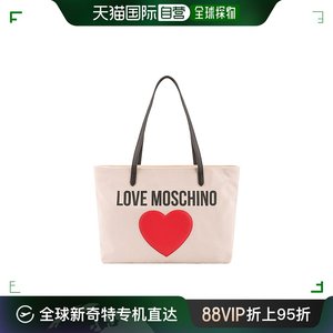 香港直邮MOSCHINO LOVE MOSCHINO 桃心帆布托特包JC4330PP07KV