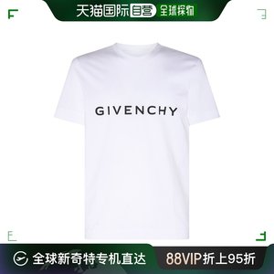 香港直邮Givenchy 纪梵希 男士 白色棉质徽标T恤 BM716G3YAC