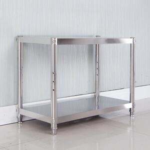 厨房置物架不锈钢家用灶台架子落地多层多功能2两层锅架3收纳货架