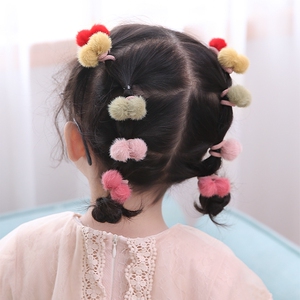 婴幼儿毛球发圈扎头发皮筋婴儿宝宝扎小揪揪头绳不伤发儿童发饰女