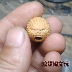 单颗天然猴头核桃雕刻精工怒目狂猩配串手串文玩男女通用高油高密