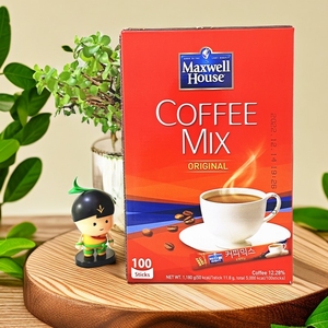 韩国进口麦斯威尔原味三合一速溶咖啡100条即溶盒装包邮学生提神