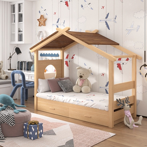 创意纯实木树屋床带抽屉单床儿童床冰棍床架子床公主床带储物空间