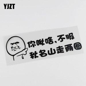 yjzt 搞笑个性文字车贴你瞅啥不服秋名山走两圈 汽车贴纸 hy641