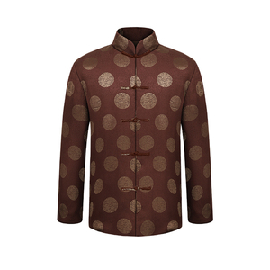 天福寿园寿衣男全套真丝桑蚕丝高档男士唐装寿衣老人冲喜礼服包邮