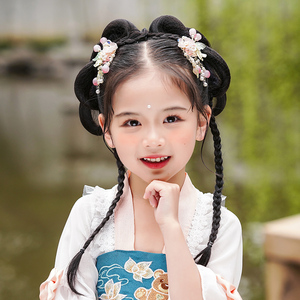 喜洋洋婚庆1314520淘宝儿童汉服对夹流苏古装夹子头饰仙气女童短发