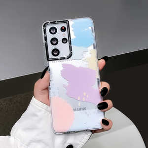 三星s21ultra手机壳简约s21小清新防摔软壳s20透明文艺风note20ultra