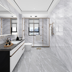 广东佛山卫生间瓷砖400x800mm客厅墙砖厕所防滑地砖厨房中板墙面