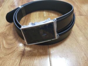 广东豪顿镜面白钢自动扣黑色08式正装皮带99哑光双线商务休闲裤带