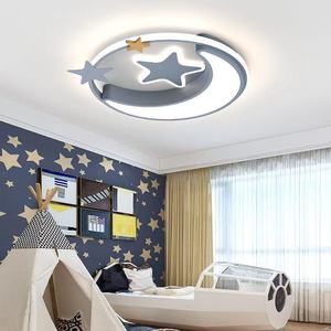 新儿童房灯卧室灯简约现代吸顶灯北欧房间创意星星月亮云朵LED灯