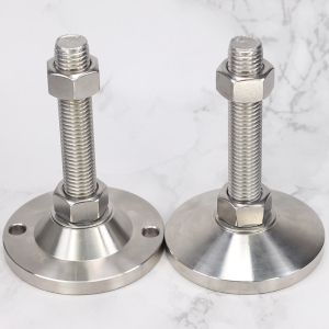 重型脚杯m12m16固定地脚m30底座带孔304不锈钢设备d100机床调节脚