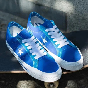 one star/匡威全家罗森711便利店海洋蓝一星反毛皮男女鞋171931c