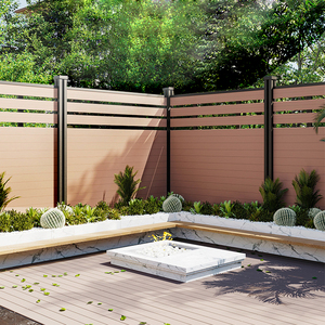 塑木围栏防腐木栅栏庭院户外隔断墙院子篱笆围挡花园露台木塑护栏