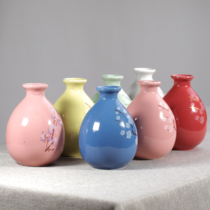 陶瓷酒坛空酒瓶装饰创意家用酒罐桃花一斤装日式风小酒壶精品古风