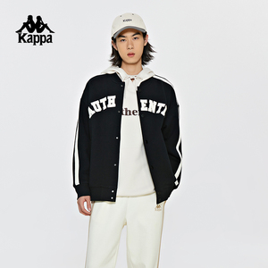 Kappa卡帕棒球服2024新款男女春秋字母运动卫衣撞色休闲长袖外套