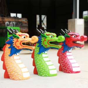 端午节龙舟堆头商场超市园林售楼龙头龙尾仿真节日摆件陈列装饰品