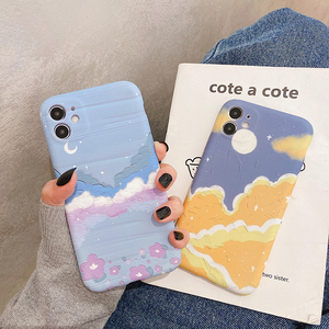 日韩月亮油画风景适用华为mate30pro手机壳p40por全包nova5防摔p30p