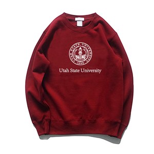 犹他州立大学 卫衣USU圆领卫衣套头秋冬季加绒加厚长袖班服包邮q