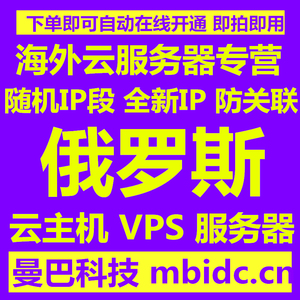 俄罗斯vps亚马逊海购ebay全新ip静态无关联固定外虚拟机云主机cn2