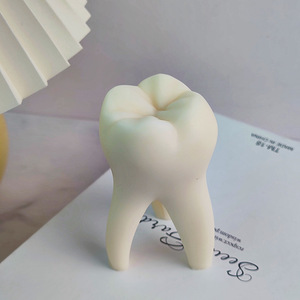 大号牙齿蜡烛模具 搞怪手工diy磨具 制作石膏背景摆件