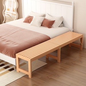 榉木折叠加宽床实木拼接延长实木折叠床加床拼床无缝大人用床边板