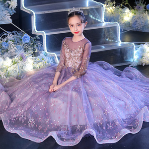 紫色公主裙女童蓬蓬纱