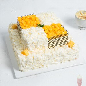 幸福西饼榴芒双拼慕斯鲜奶水果奶油双层6磅创意肇庆全国同城配送