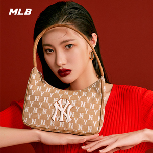mlb官方 男女情侣复古老花腋下包运动休闲挎包时尚潮秋冬bqs01