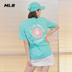 MLB官方 男女情侣T恤LIKE星球短袖运动短袖休闲宽松夏季TSL40