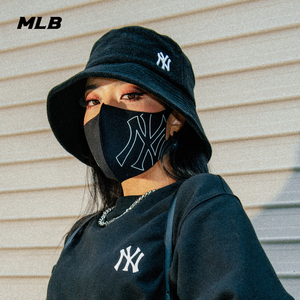 MLB官方 男女帽子渔夫帽情侣毛巾仿羊羔绒运动冬季CPHK