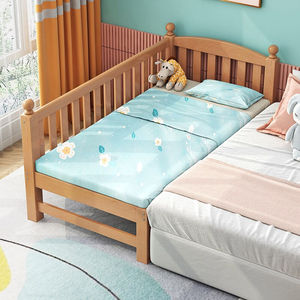 婴儿床带护栏双人