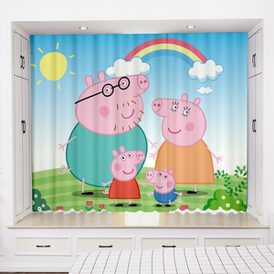小猪佩奇窗帘遮光