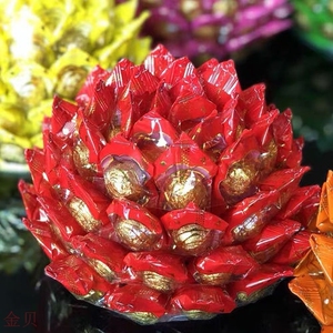 糖果 七彩 莲花灯塔 礼佛 供佛比香炉好看 拜拜贡品 敬佛 摆件5层