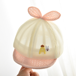 婴儿帽子夏季薄款网透气男女宝宝鸭舌帽遮阳防晒太阳帽一岁夏天潮