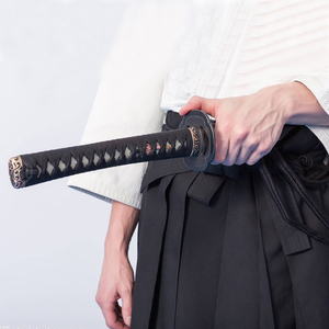 日本武士刃木刀带鞘居合道木剑道竹刀拔刀剑练习收刀儿童玩具太刀