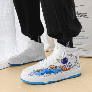 鞋子男士春夏新款潮流aj空军一号板鞋太空宇航员高帮休闲运动球鞋0人