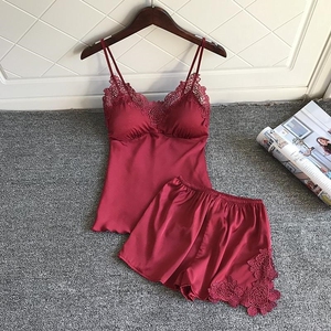 大码自带胸垫睡衣性感家居定型裹胸睡裙公主抹胸聚拢一片式超厚.