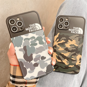 苹果13潮牌迷彩拼接北面iphone12手机壳适用11promax个性创意新款xs